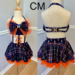 Plaid dance costume size CM